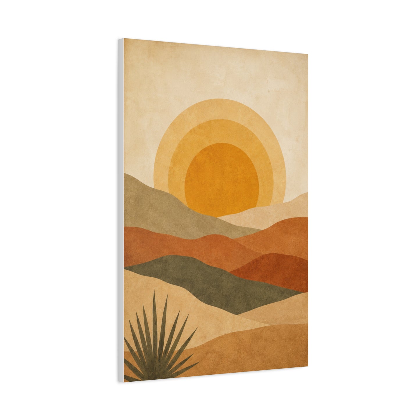 Boho Desert Sun Layers Abstract Wall Art & Canvas Print
