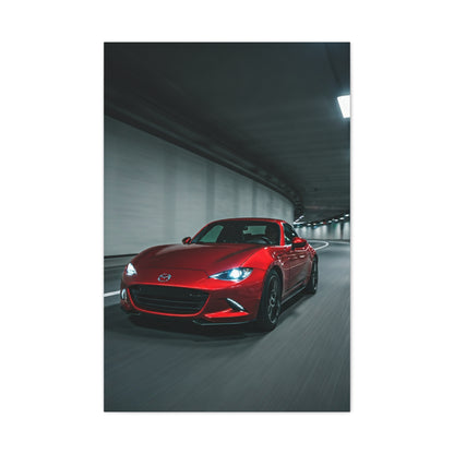 Mazda MX-5 Miata RF Night City Tunnel Wall Art & Canvas Prints
