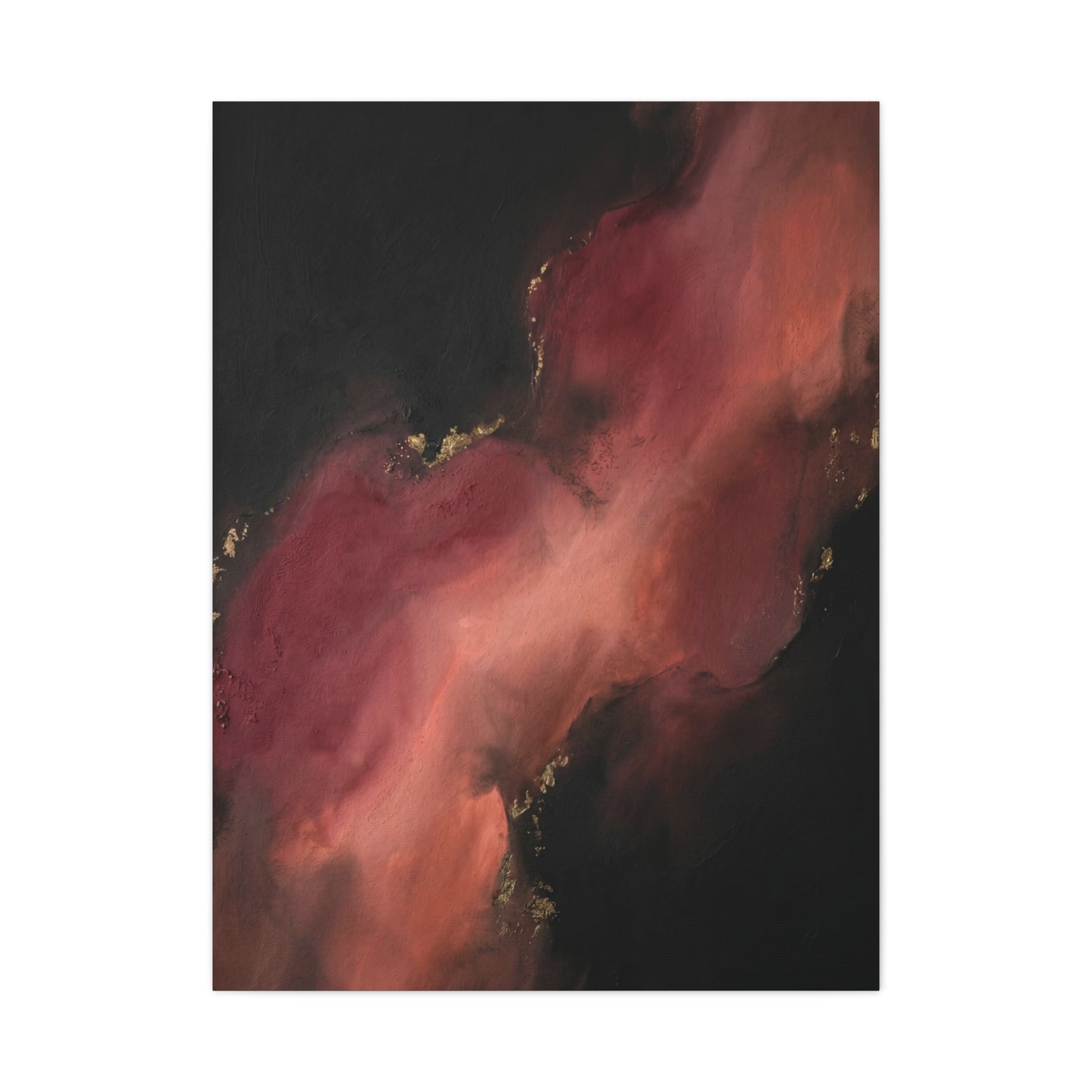 Red and Black Smoky Luxury Abstract Wall Art & Canvas Print