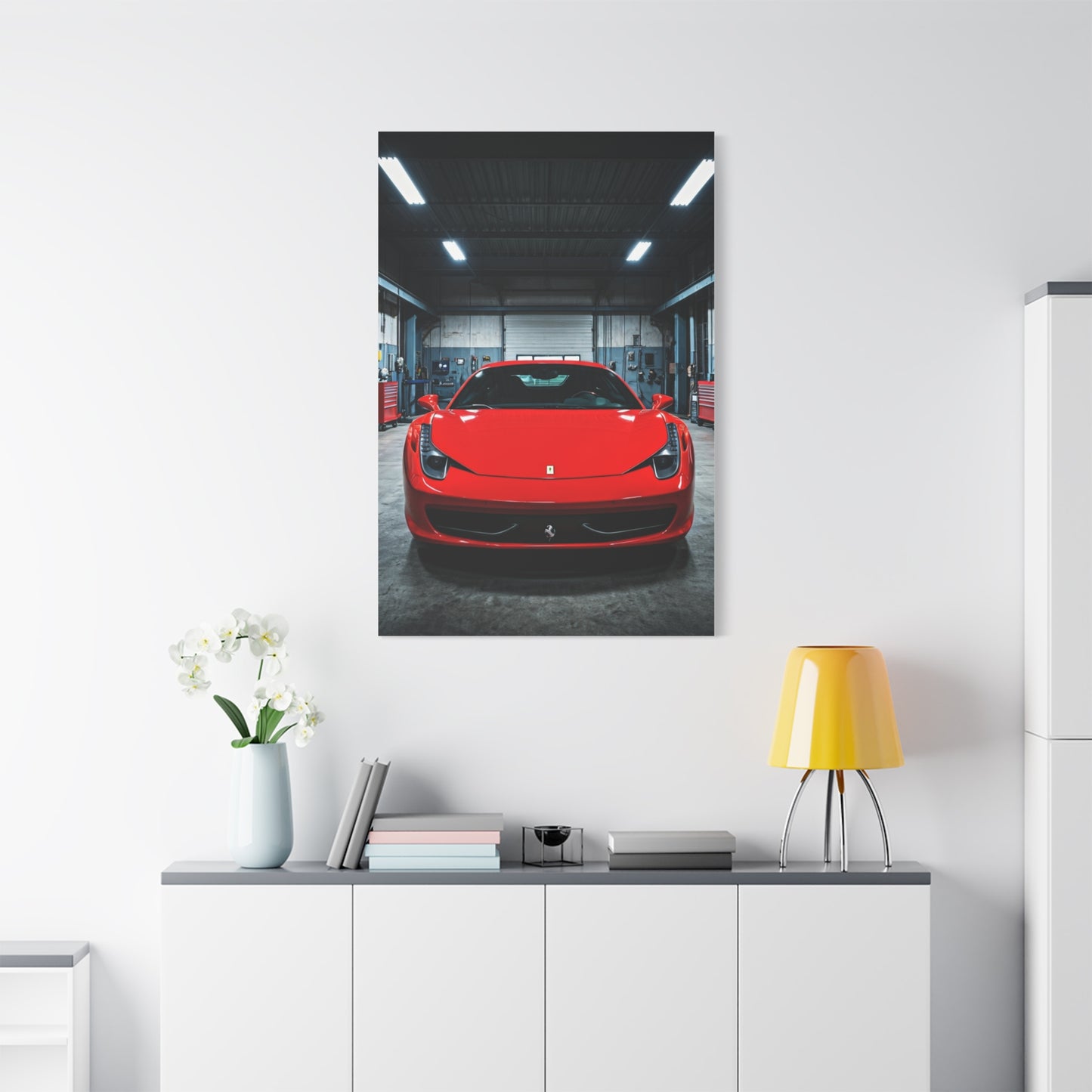 Ferrari 458 Italia Service Bay Craftsmanship Wall Art & Canvas Prints