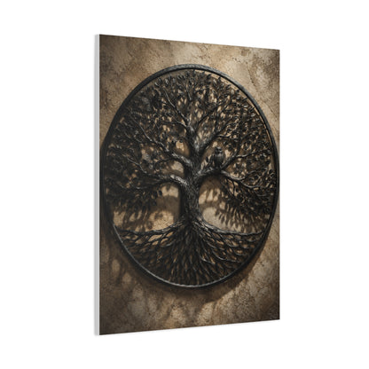 Metal Tree of Life Sculptural Relief Trees Wall Art & Canvas Print