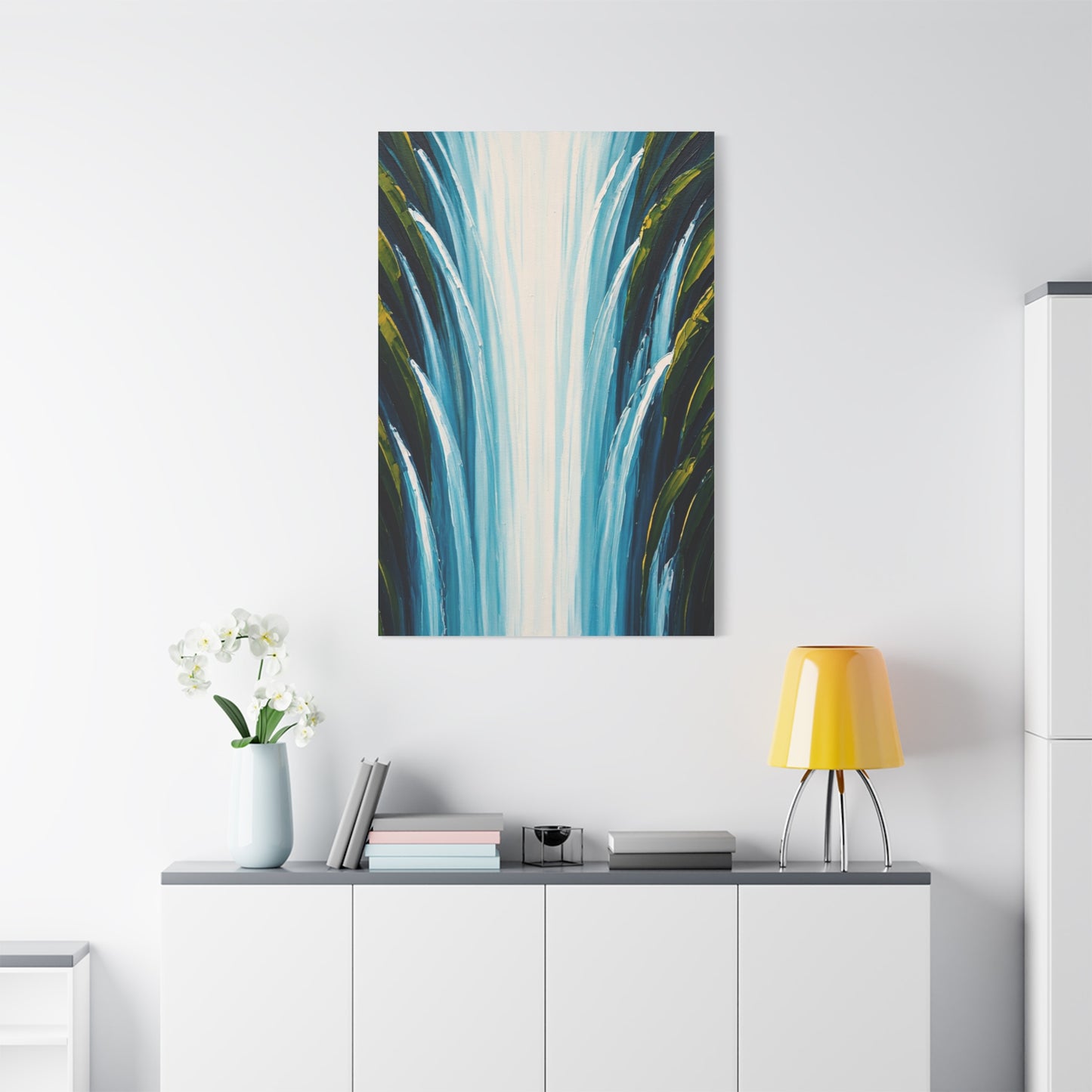 Vertical Cascade Flow Abstract Wall Art & Canvas Prints