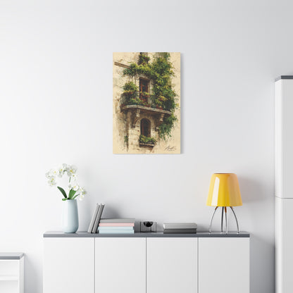 Parisian Balcony Ivy Wall Art & Canvas Print