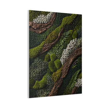 Biophilic Moss Landscape Texture Wall Art & Canvas Print
