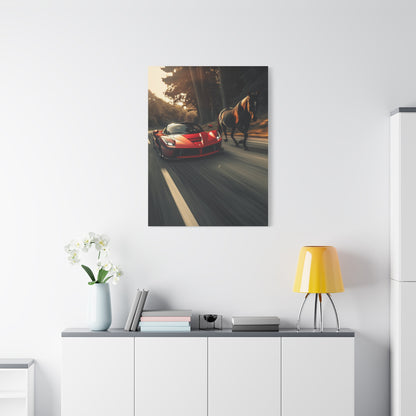 LaFerrari & Stallion Motion Power Wall Art & Canvas Print