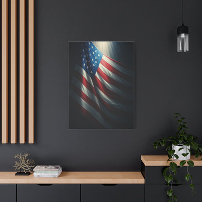 Spotlight American Flag Honor Wall Art & Canvas Prints