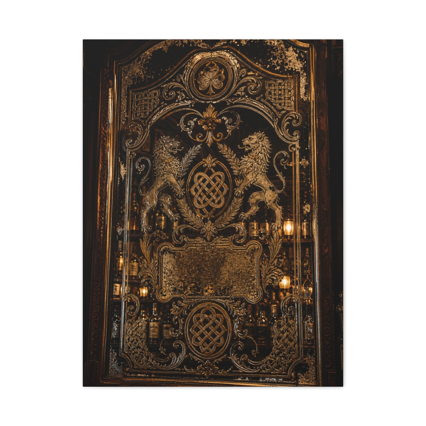 Victorian Ornate Bar Mirror Wall Art & Canvas Print