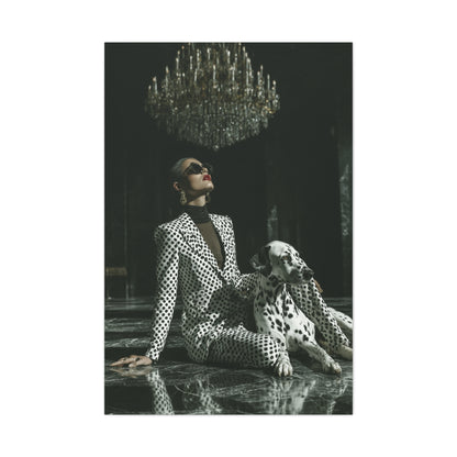 Dalmatian Fashion Editorial Portrait Wall Art & Canvas Print