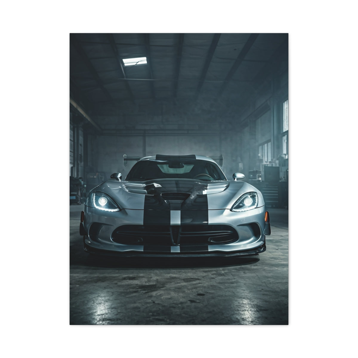 Dodge Viper Performance Build Garage Scene Wall Art & Canvas Prints