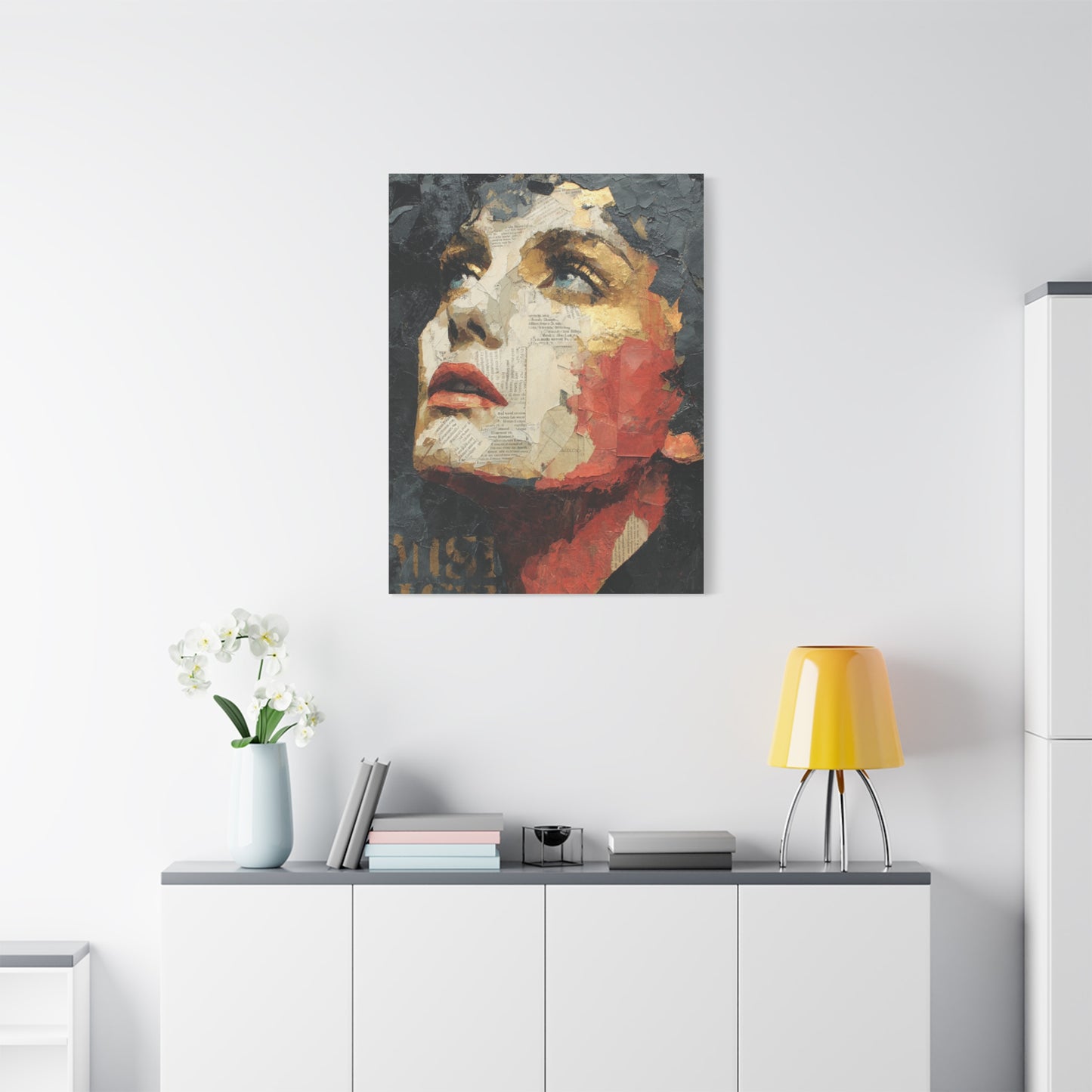 Editorial Collage Female Portrait Wall Art & Canvas Print