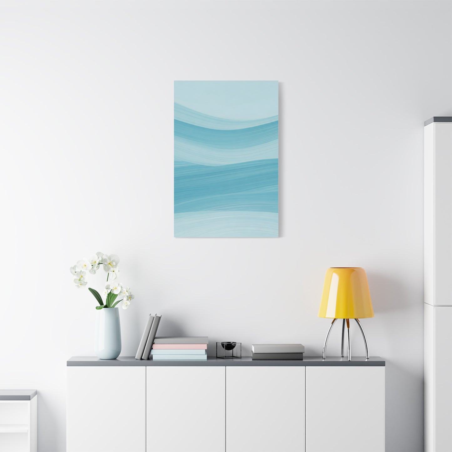 Serene Blue Wave Flow Wall Art & Canvas Prints