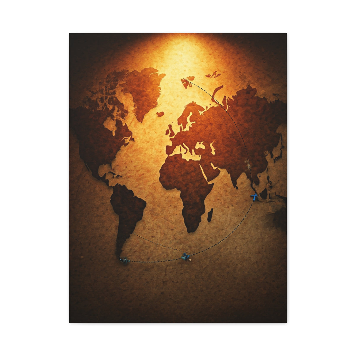 World Journey Aviation Map Wall Art & Canvas Prints