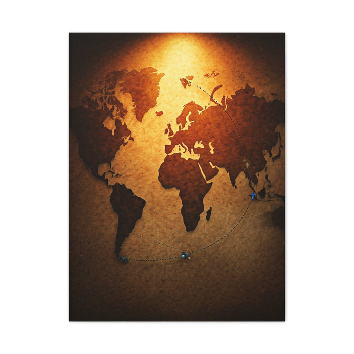 World Journey Aviation Map Wall Art & Canvas Prints