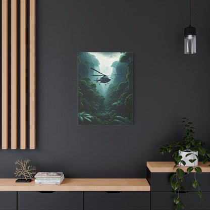 Vintage Fighter Aerial Dive Over City Wall Art & Canvas Prints
