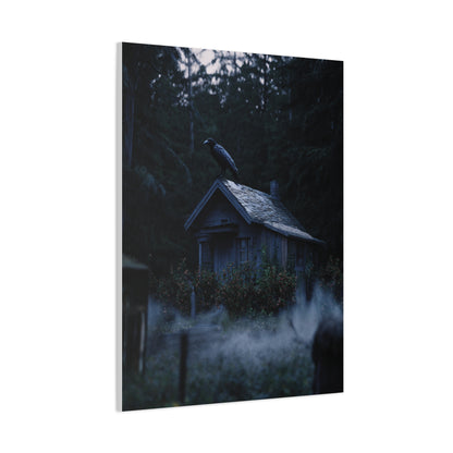 Raven on Witch’s Cottage Roof Wall Art & Canvas Print