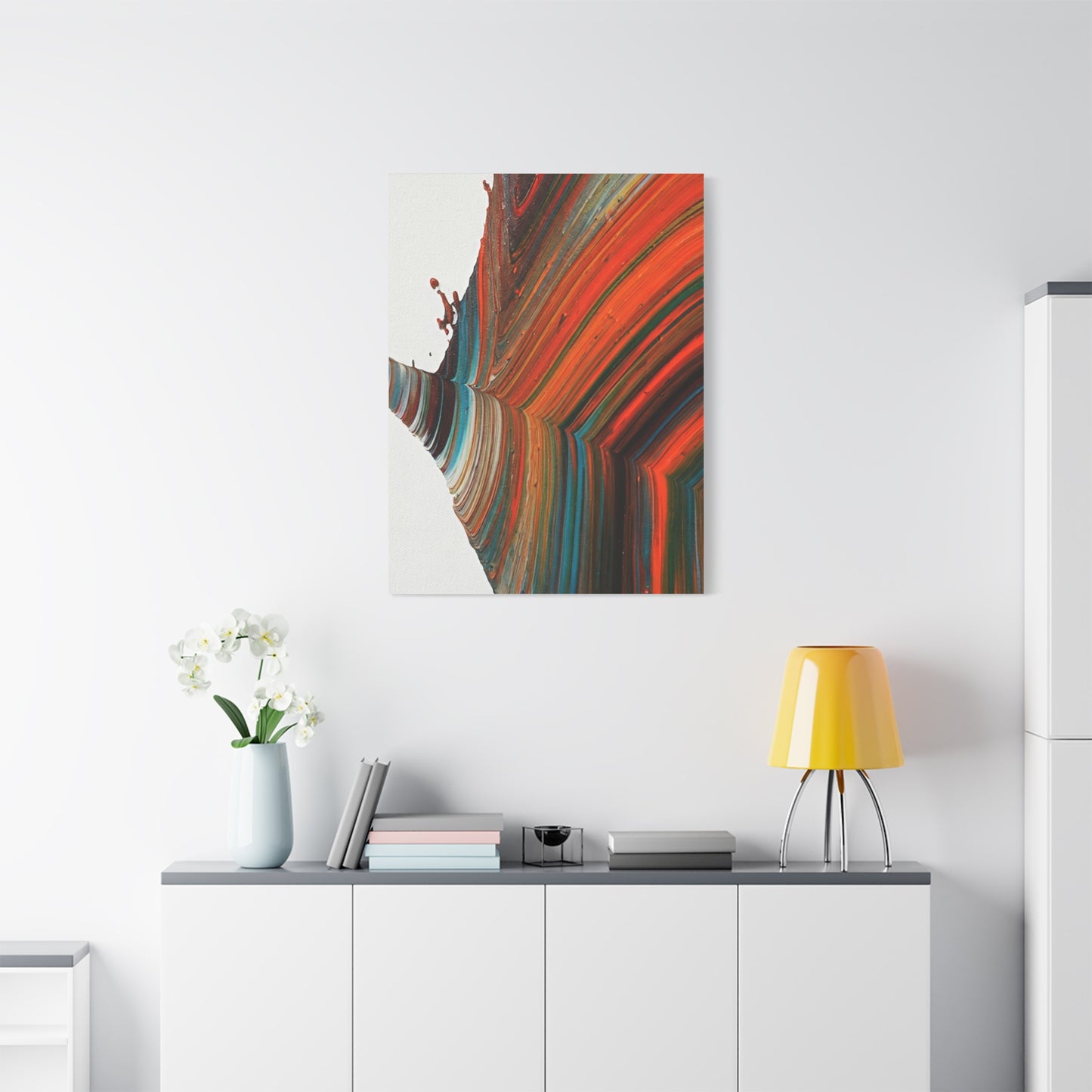 Warm Contour Flow Abstract Wall Art & Canvas Prints