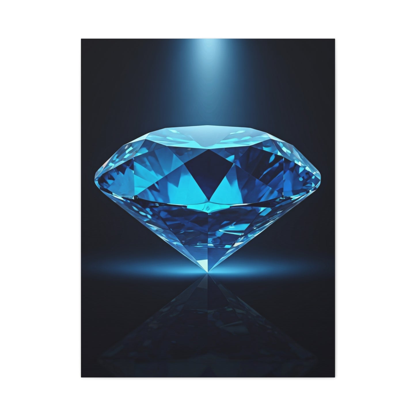 Blue Diamond Reflection Wall Art & Canvas Prints