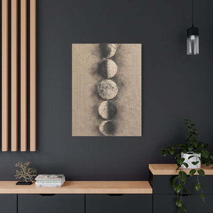 Lunar Phases Minimal Composition Wall Art & Canvas Print