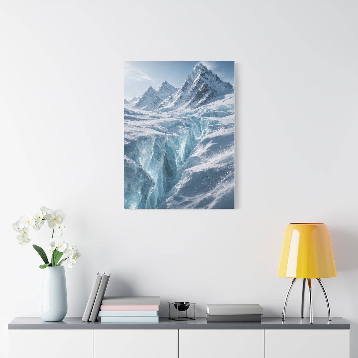 Icy Blue Glacial Crevasse Wall Art & Canvas Print