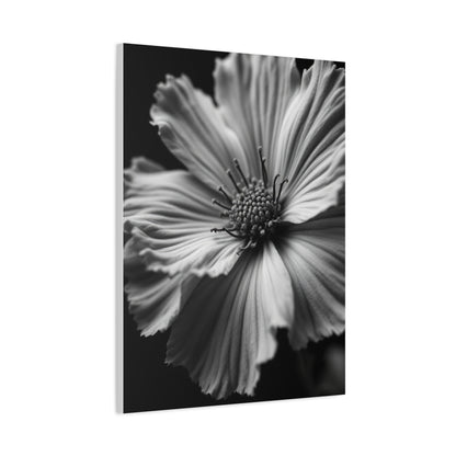 Dramatic Monochrome Cosmos Bloom Wall Art & Canvas Prints