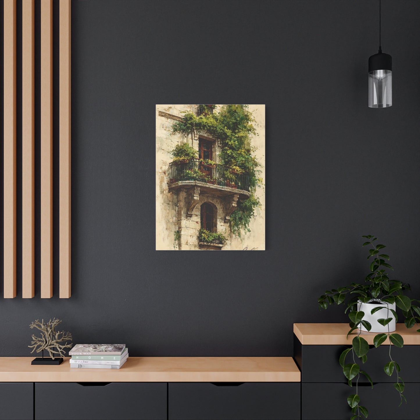 Parisian Balcony Ivy Wall Art & Canvas Print