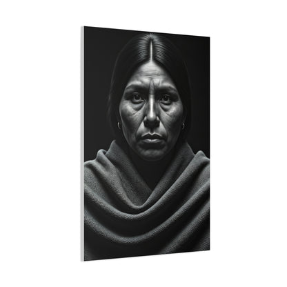 Silent Resilience Black & White Portrait Wall Art & Canvas Prints