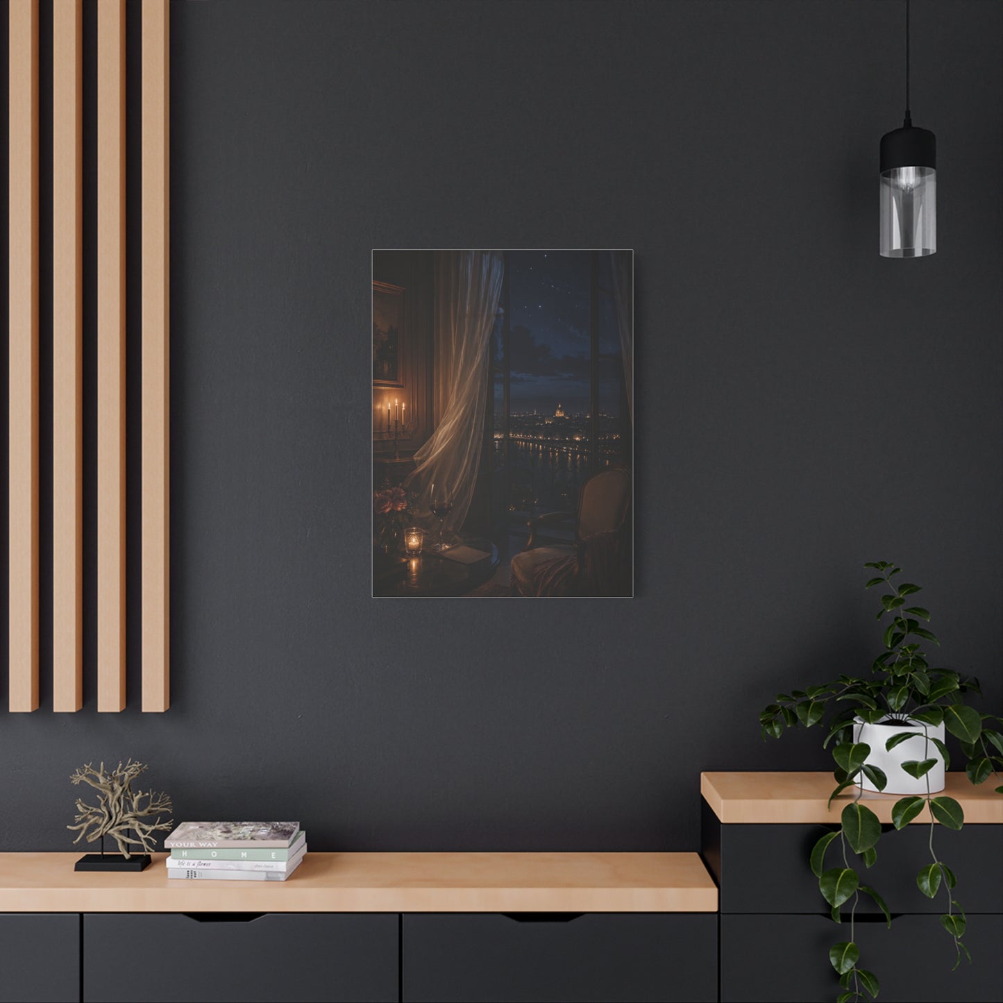 Candlelit Paris Night Romance Wall Art & Canvas Print