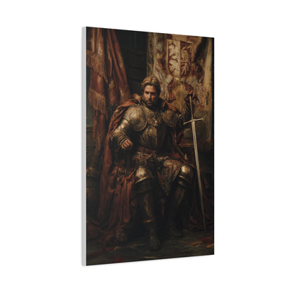 Medieval King on the Royal Throne Wall Art & Canvas Print