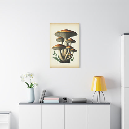 Forest Mushroom Cluster Illustration Wall Art & Canvas Prints