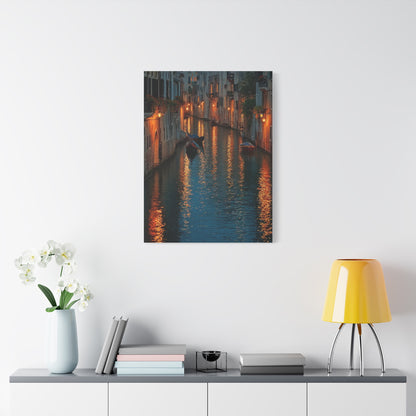 Venetian Canal Evening Glow Wall Art & Canvas Print