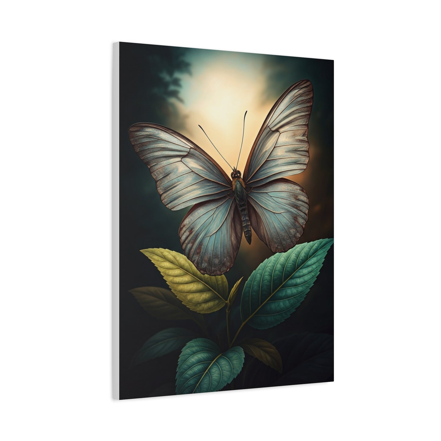 Luminous Pale Wing Butterfly Garden Portrait Wall Art & Canvas Prints