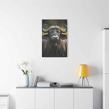 Golden Rim-Lit Buffalo Portrait Wall Art & Canvas Print