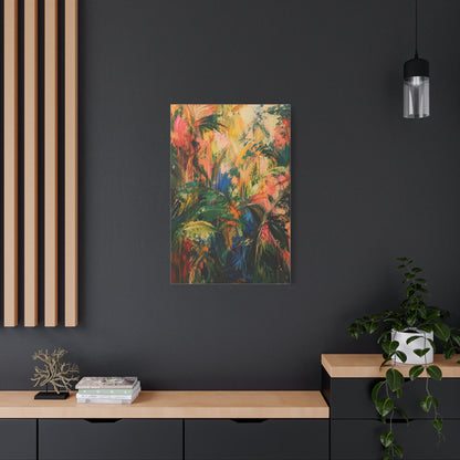Abstract Expressionist Jungle Energy Tropical Wall Art & Canvas Print