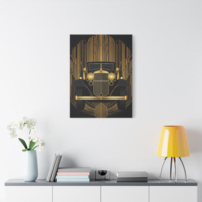 Classic Gold Roadster Art Deco Wall Art & Canvas Prints