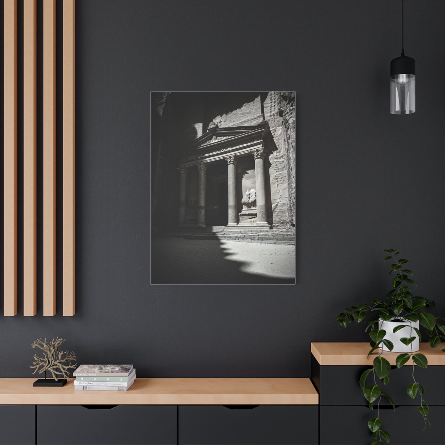 Petra Rock-Cut Temple Shadows Wall Art & Canvas Prints