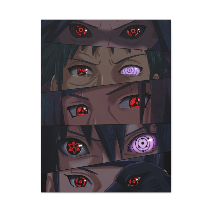 Naruto Uchiha Visual Prowess Eyes Poster Wall Art & Canvas Print