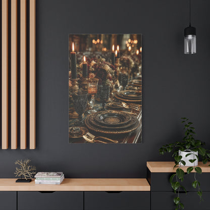 Candlelit Luxury Dinner Table Wall Art & Canvas Print