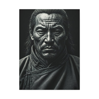 Face of Time Black & White Portrait Wall Art & Canvas Prints