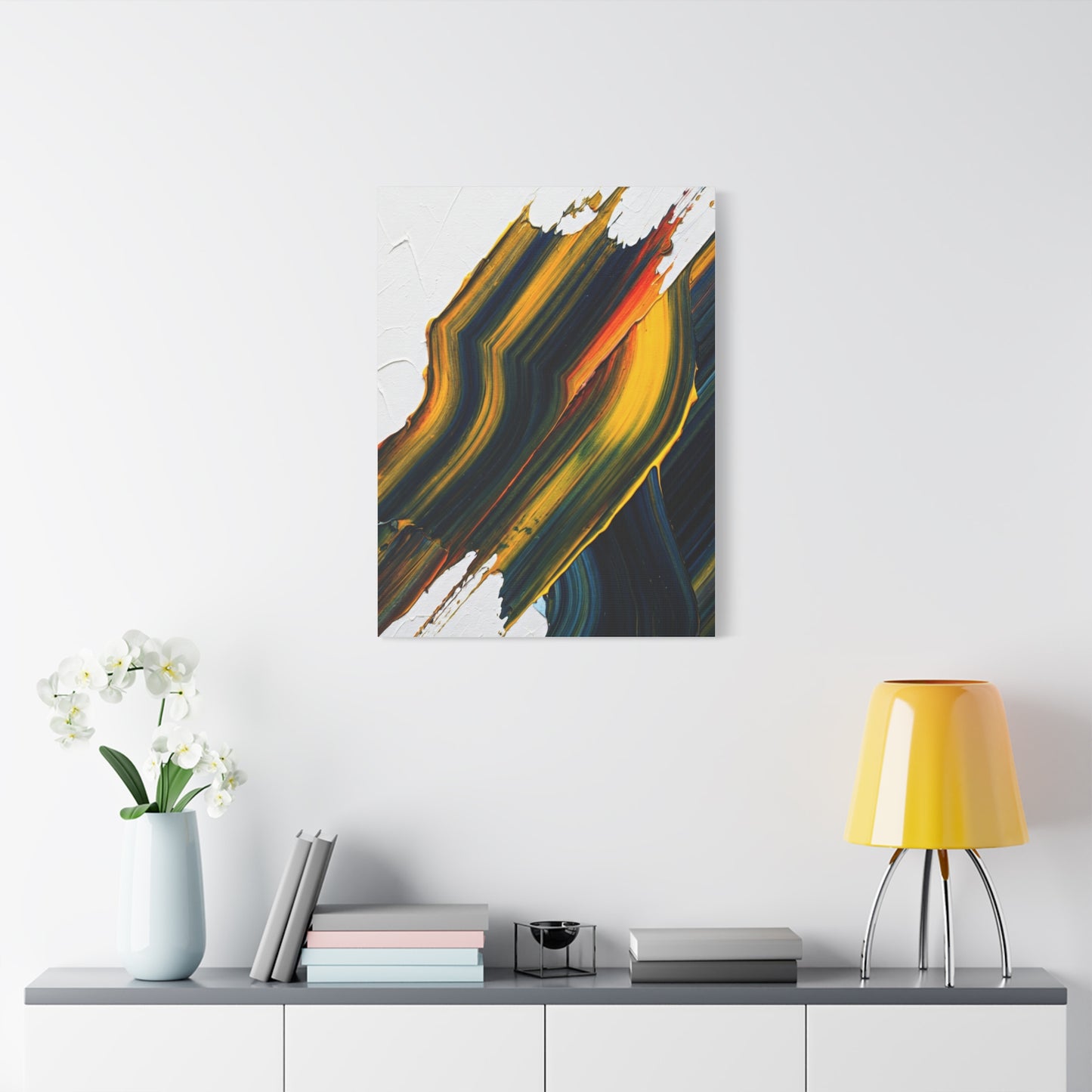 Dark Gold Layered Flow Abstract Wall Art & Canvas Prints