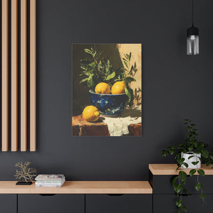 Sicilian Lemon Bowl Still Life Wall Art & Canvas Print