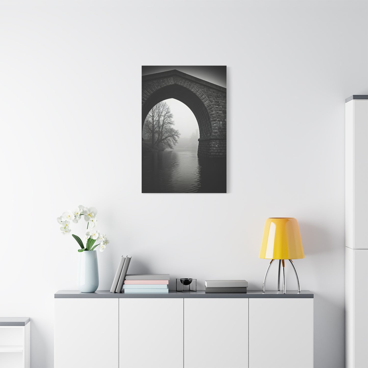 Misty Archway Bridge Scene Wall Art & Canvas Prints
