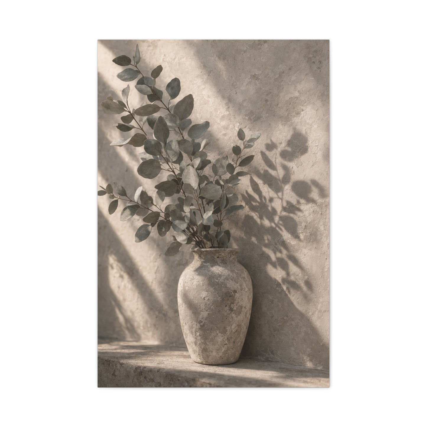 Eucalyptus Shadow Still Life Wall Art & Canvas Print