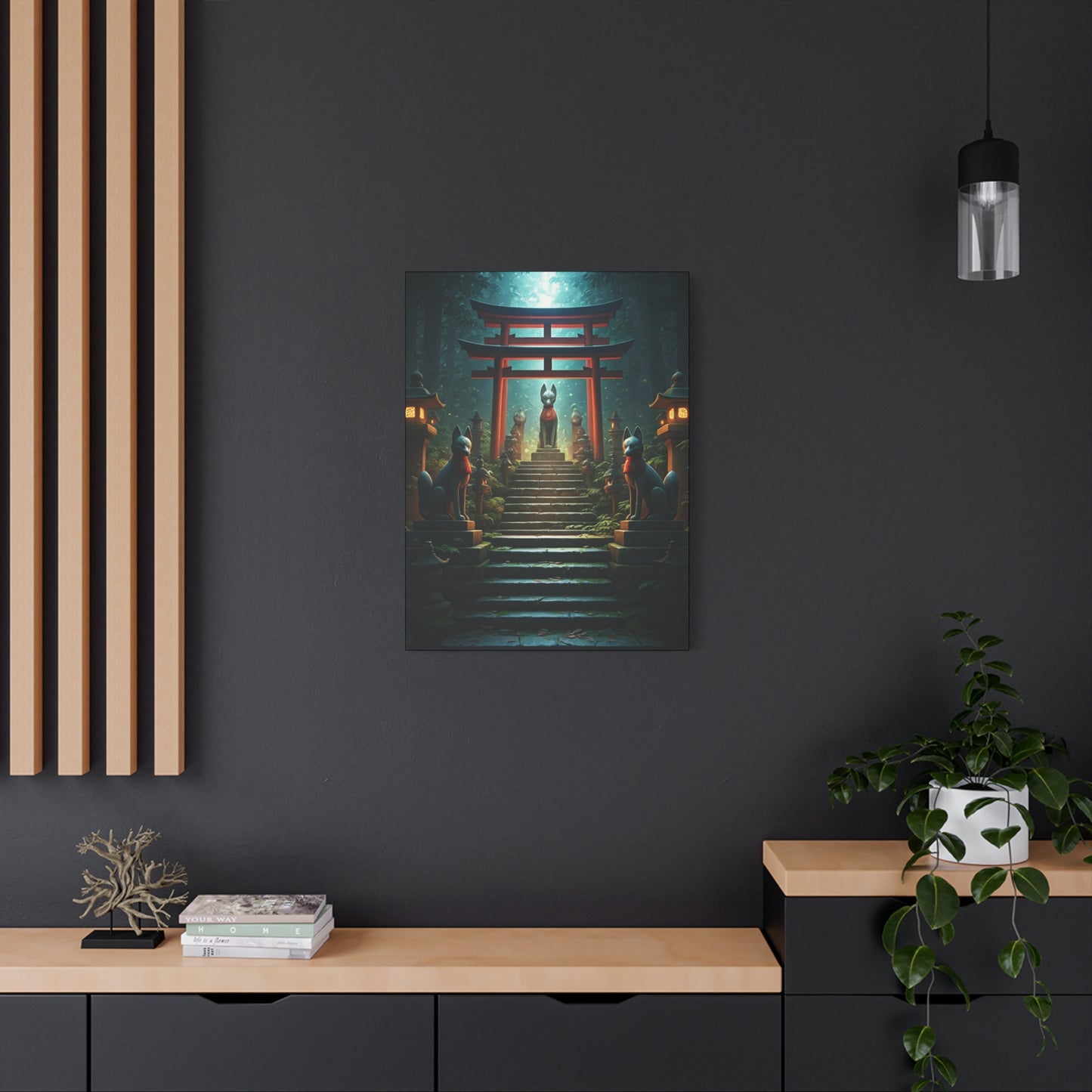 Fox Shrine Guardians Wall Art & Canvas Prints