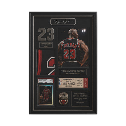 Michael Jordan Championship Memorabilia Sports Wall Art & Canvas Print