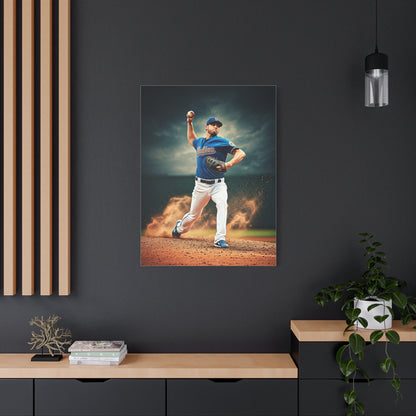Pitcher Power Throw Action Wall Art & Canvas Prints