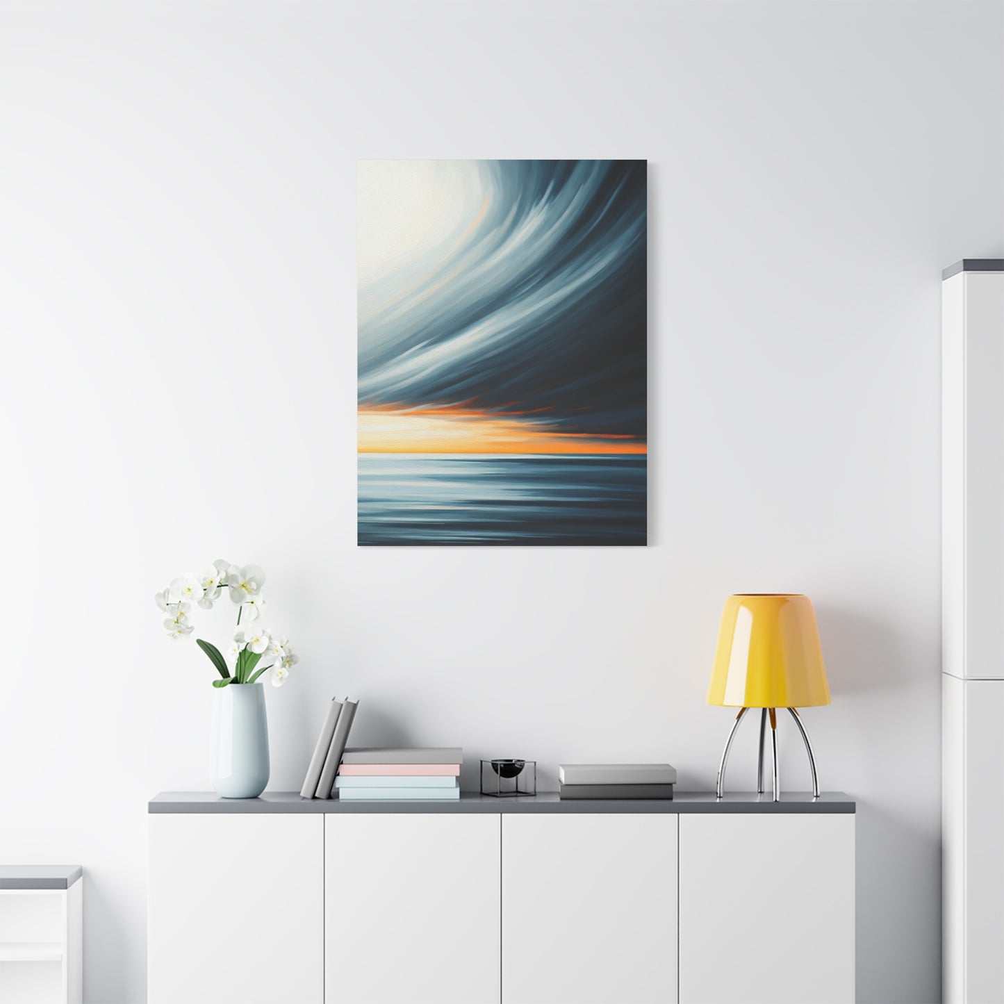 Ethereal Ocean Dusk Abstract Wall Art & Canvas Prints
