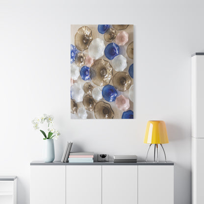 Glass Floral Mosaic Arrangement Wall Art & Canvas Print