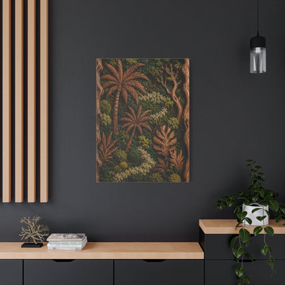 Biophilic Tropical Wood Relief Landscape Tropical Wall Art & Canvas Print