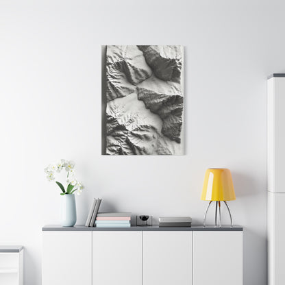 Sculpted Topographic Relief Wall Art & Canvas Print