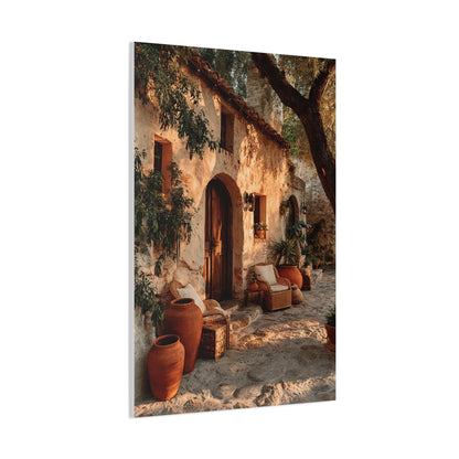 Mediterranean Farmhouse Courtyard Wall Art & Canvas Print